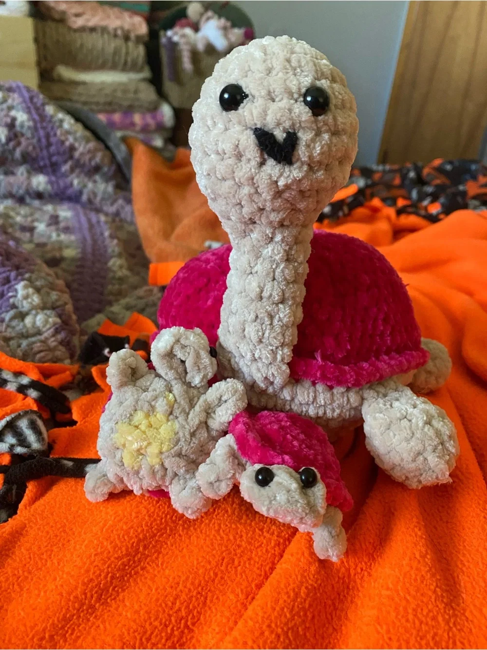 Plush Turtle Toy - Pink Shell